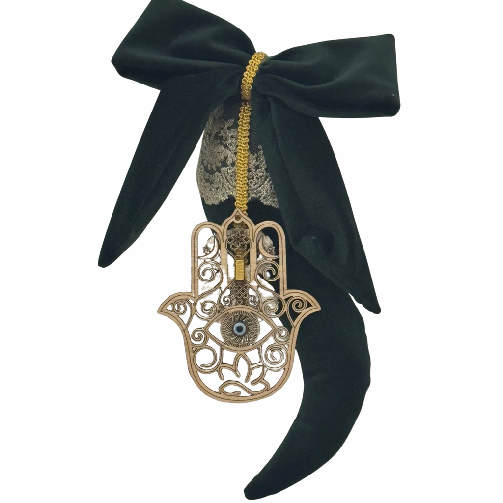 Corno della Protezione e Abbondanza – Edizione Lusso in Velluto e Legno Sacro